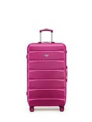 Flight Knight Bright Pink 80cm Trunk Suitcase Hard Shell Checked Luggage Long-Haul Travel Large Capacity Interior & TSA Lock Approved on Most UK  Airlines - Image 3 of 3