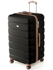 Flight Knight Black Ground 80cm Trunk Suitcase Hard Shell Checked Luggage Long-Haul Travel Large Capacity Interior & TSA Lock Approved on Most UK  Airlines - Image 1 of 1