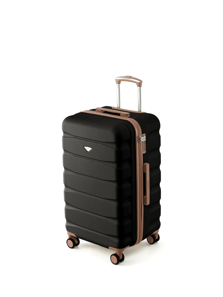 Flight Knight Black Ground 80cm Trunk Suitcase Hard Shell Checked Luggage Long-Haul Travel Large Capacity Interior & TSA Lock Approved on Most UK  Airlines - Image 2 of 4