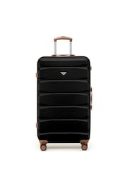 Flight Knight Black Ground 80cm Trunk Suitcase Hard Shell Checked Luggage Long-Haul Travel Large Capacity Interior & TSA Lock Approved on Most UK  Airlines - Image 3 of 4