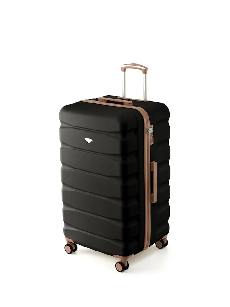 Flight Knight Black Ground 80cm Trunk Suitcase Hard Shell Checked Luggage Long-Haul Travel Large Capacity Interior & TSA Lock Approved on Most UK  Airlines - Image 4 of 4