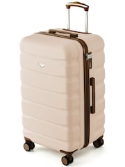 Flight Knight Cream 70cm Trunk Suitcase Hard Shell Checked Luggage Long-Haul Travel Large Capacity Interior & TSA Lock Approved on Most UK  Airlines - Image 1 of 1