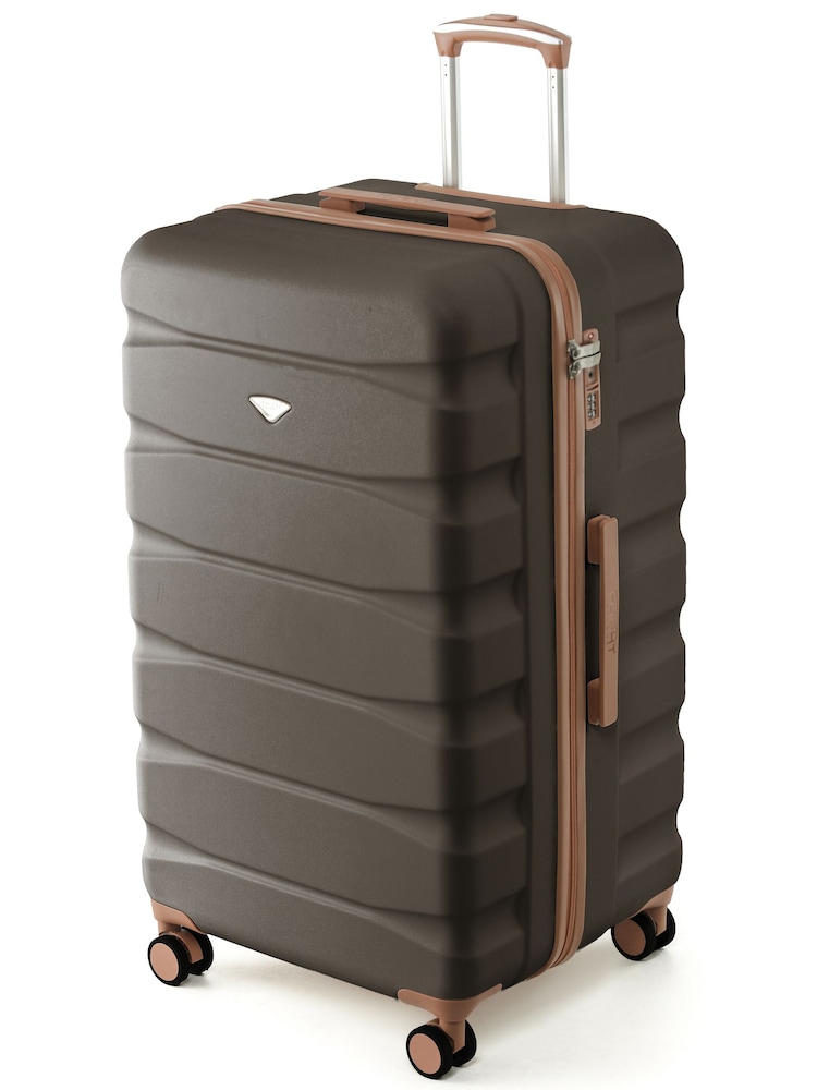Flight Knight Brown 80cm Trunk Suitcase Hard Shell Checked Luggage Long-Haul Travel Large Capacity Interior & TSA Lock Approved on Most UK  Airlines - Image 1 of 1