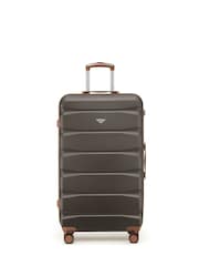 Flight Knight Brown 80cm Trunk Suitcase Hard Shell Checked Luggage Long-Haul Travel Large Capacity Interior & TSA Lock Approved on Most UK  Airlines - Image 3 of 3