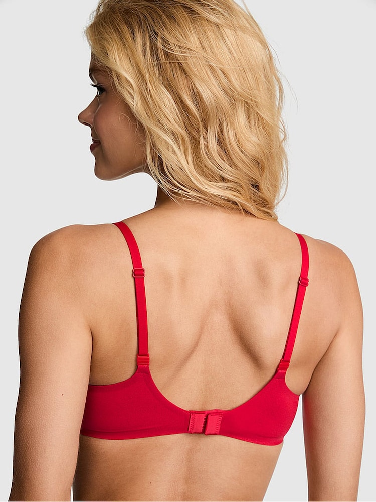 Victoria's Secret Pink Varsity Red Foil Non Wired Push Up Bra - Image 2 of 3 Victoria's Secret Pink Varsity Red Foil Non Wired Push Up Bra - Image 2 of 3