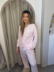 Lulabay Personalised Luxury Ribbed Jersey Long Pyjamas - Image 2 of 2