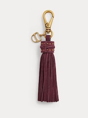 Lauren Ralph Lauren Suede Studded Tassle Bag Charm - Immagine 2 di 2