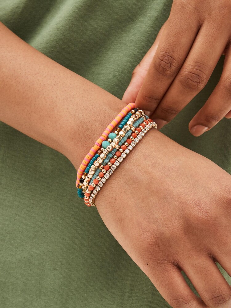 Bright Beaded Stretch Bracelet Pack - Image 1 of 4