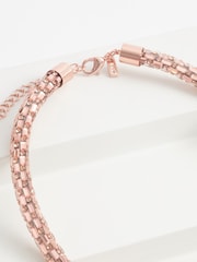 Rose Gold Tone Sparkle Tube Short Necklace - Image 4 of 4