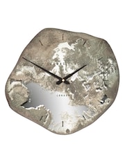 Thomas Kent Clocks Brown Small Metalic Strata Stone Wall Clock - Image 2 of 4