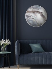 Thomas Kent Clocks Silver Oyster Glacier Grand Wall Clock - Image 1 of 4