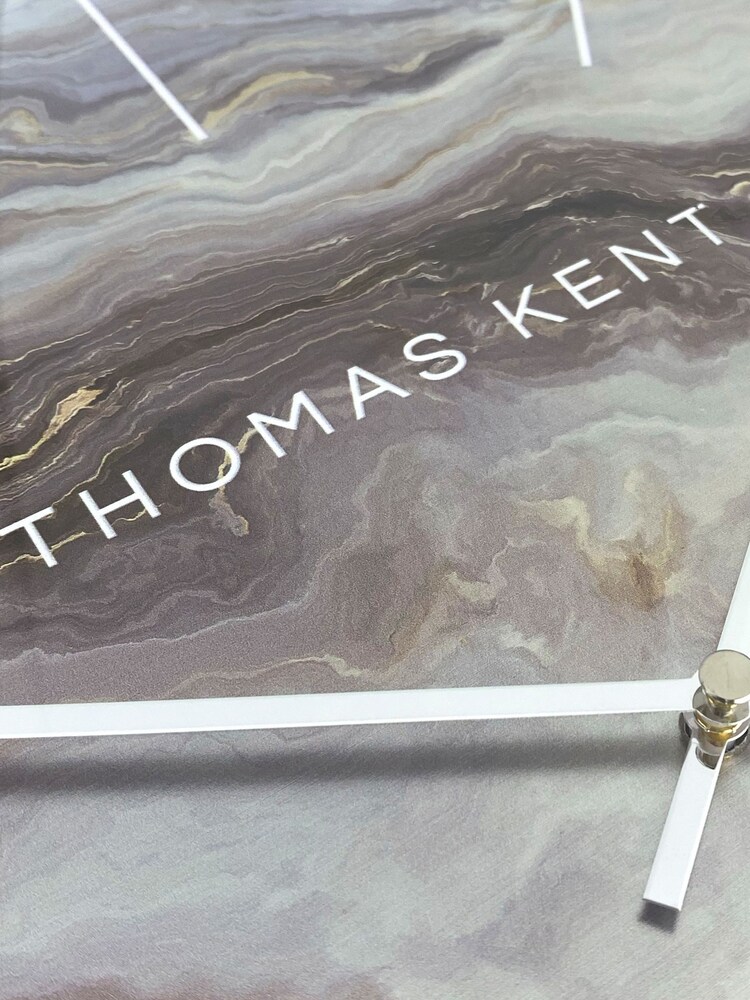 Thomas Kent Clocks Silver Oyster Glacier Grand Wall Clock - Image 4 of 4