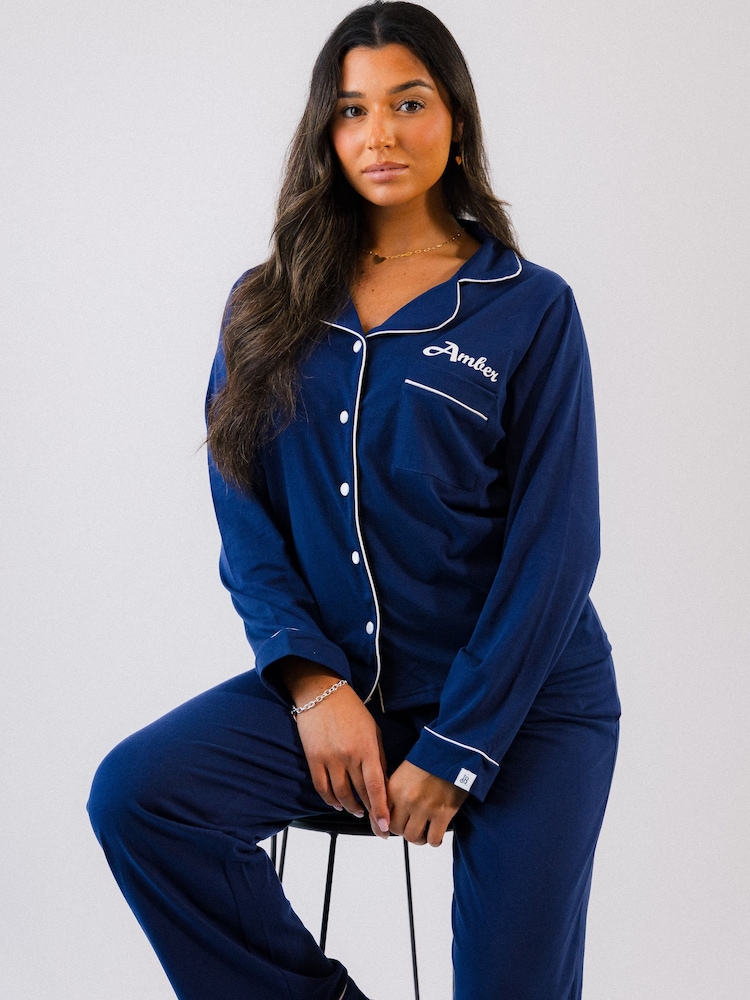 Lulabay Personalised Jersey Long Pyjamas - Image 1 of 1