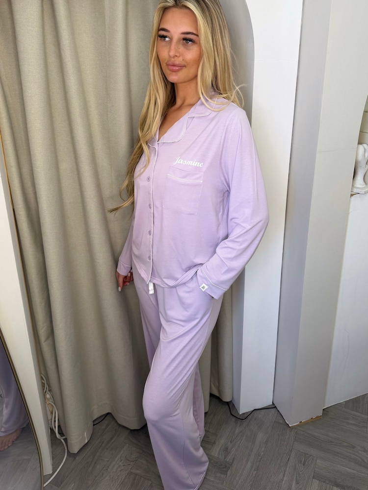 Lulabay Personalised Super Soft Jersey Long Pyjamas - Image 1 of 1