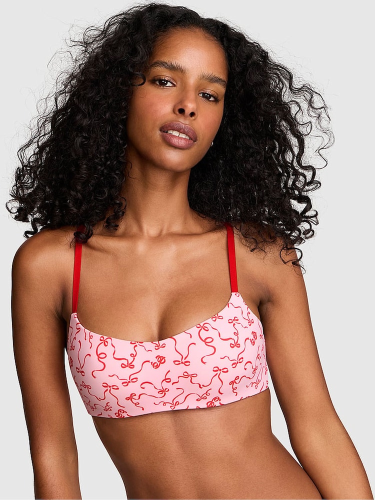 Victoria's Secret Pink Coconut Pink Bows Lightly Lined Non Wired Bra - Image 2 of 3 Victoria's Secret Pink Coconut Pink Bows Lightly Lined Non Wired Bra - Image 2 of 3