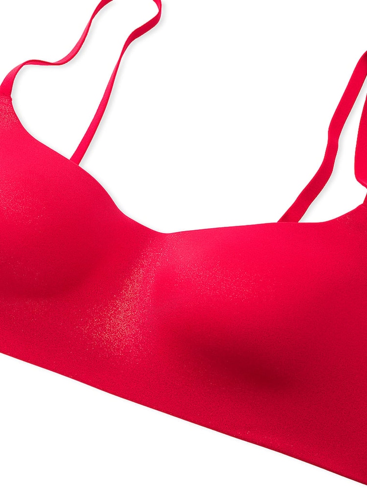 Victoria's Secret Pink Varsity Red Foil Lightly Lined Non Wired Bra - Image 3 of 3 Victoria's Secret Pink Varsity Red Foil Lightly Lined Non Wired Bra - Image 3 of 3