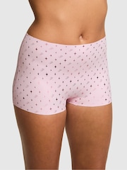 Victoria's Secret PINK Pink Tulip Foil Stars Short No Show Knickers - Image 1 of 3