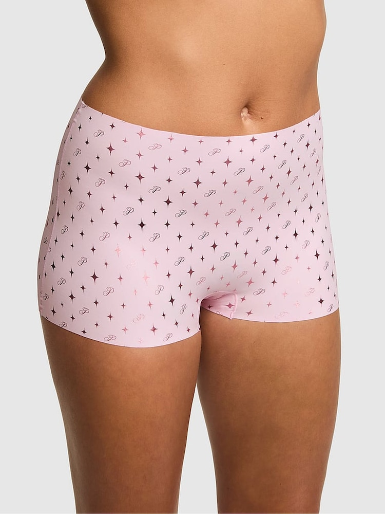 Victoria's Secret PINK Pink Tulip Foil Stars Short No Show Knickers - Image 1 of 3 Victoria's Secret PINK Pink Tulip Foil Stars Short No Show Knickers - Image 1 of 3