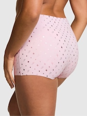 Victoria's Secret PINK Pink Tulip Foil Stars Short No Show Knickers - Image 2 of 3
