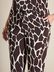 Live Unlimited Animal Print Drawstring Trousers - 4суретінің 3 суреті