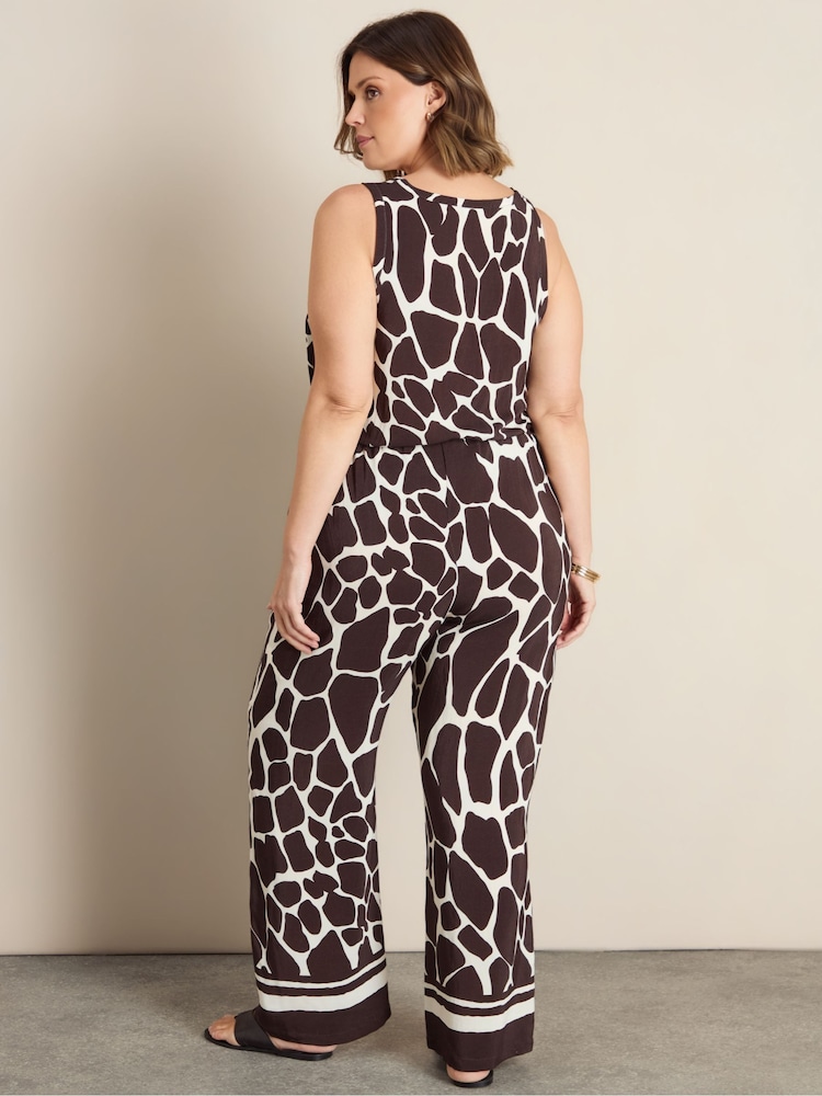 Live Unlimited Animal Print Drawstring Trousers - 4суретінің 4 суреті