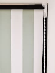 Green/White Stripe Ready Made Blackout Roller Blind - Image 5 of 6