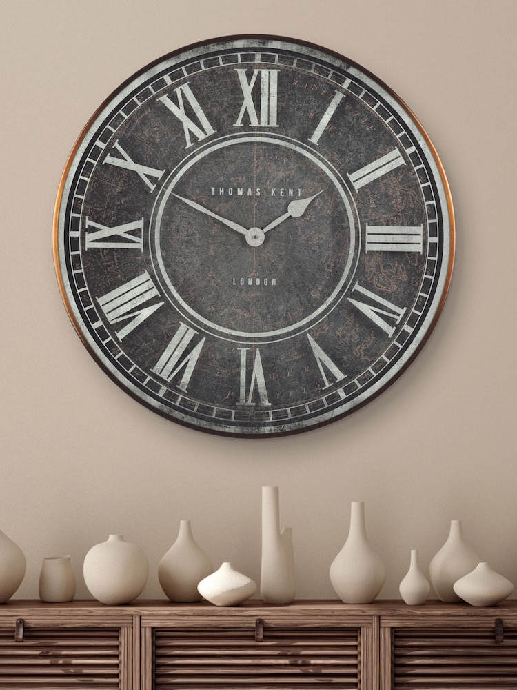 Thomas Kent Clocks Grey Oversized Florentine Antica Wall Clock - Image 1 of 5