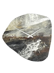 Thomas Kent Clocks Brown Small Strata Mineral Wall Clock - Image 2 of 2