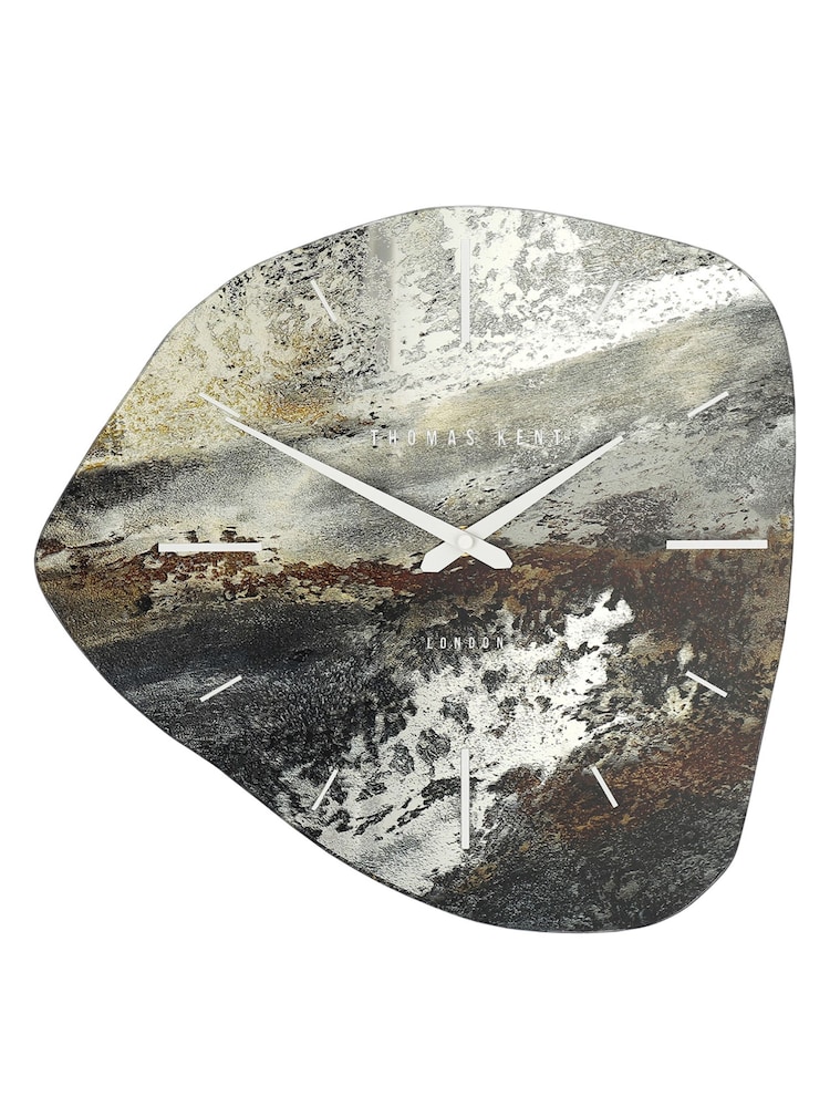 Thomas Kent Clocks Brown Small Strata Mineral Wall Clock - Image 2 of 2