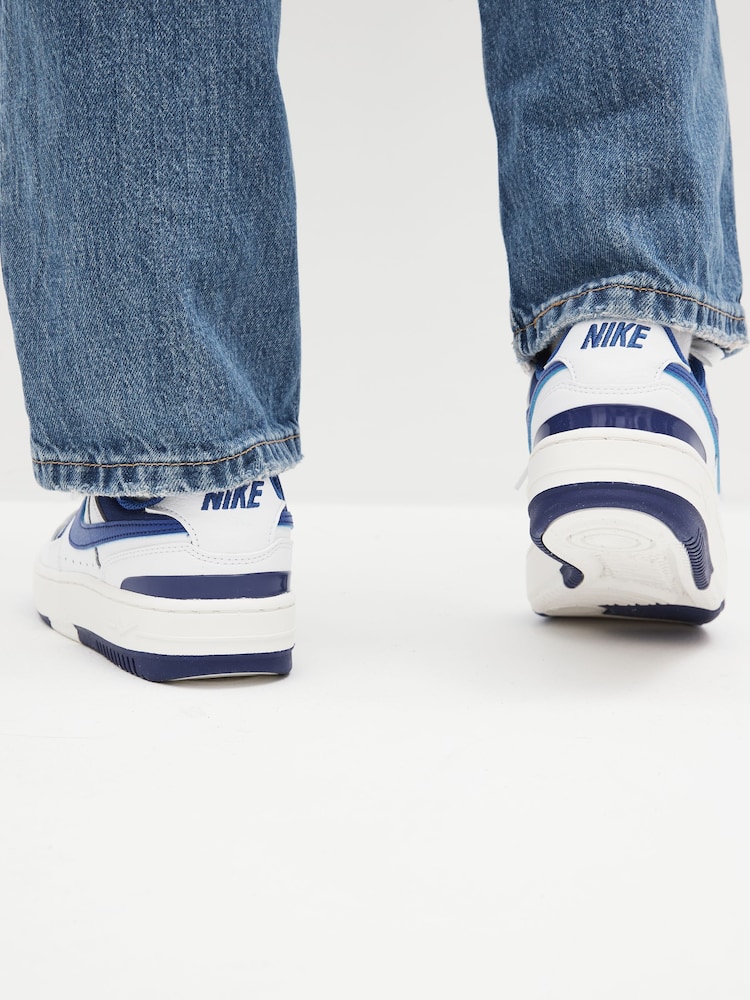 Nike White/Blue Gamma Force Trainers - Image 2 of 12