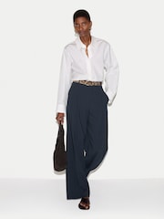 Jigsaw Blue Kemp Wool Blend Trousers - Image 5 of 6