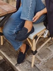 Linzi Blue Belmont Ruched Loafers - Image 1 of 5