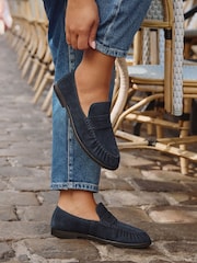 Linzi Blue Belmont Ruched Loafers - Image 5 of 5