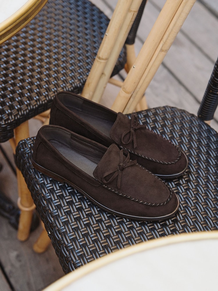 Linzi Brown Truly Loafers With Bow Detail - Image 1 of 5