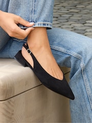 שחור - Linzi London Pointed Toe Ballet Flats - תמונה 1 מתוך 5