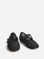 Linzi Black Monaco Mesh Mary Jane Pumps - Image 3 of 5