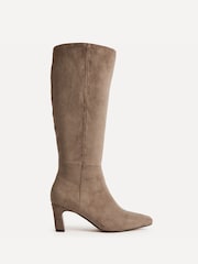Linzi Natural Signature Block Heeled High Leg Boots - Image 2 of 5
