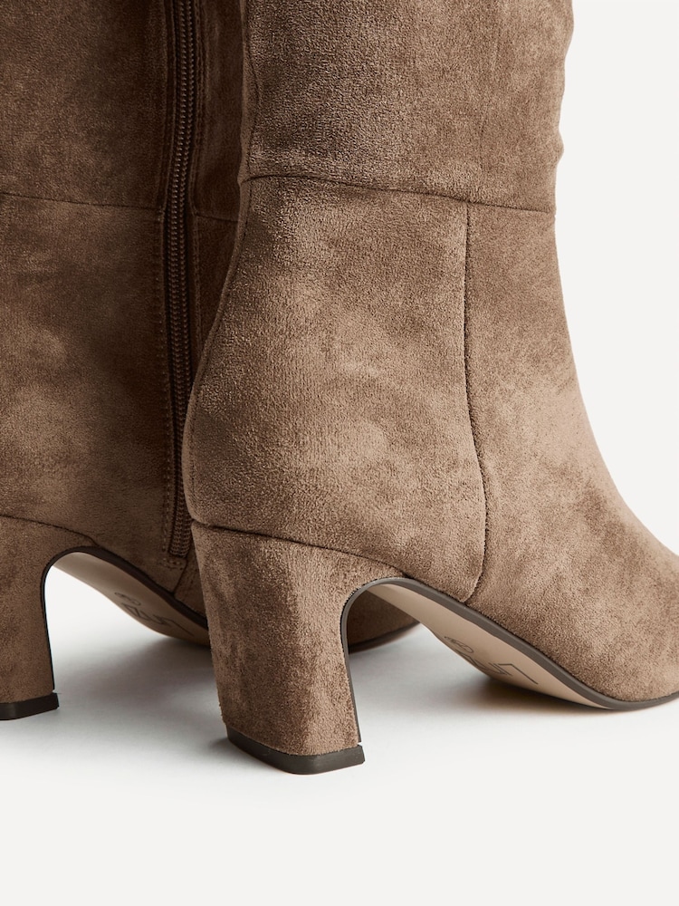 Linzi Natural Signature Block Heeled High Leg Boots - Image 5 of 5 Linzi Natural Signature Block Heeled High Leg Boots - Image 5 of 5