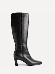 Linzi Black Signature Block Heeled High Leg Boots - Image 2 of 4