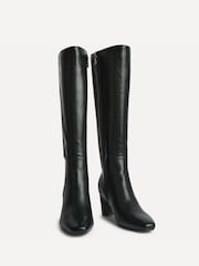 Linzi Black Signature Block Heeled High Leg Boots - Image 3 of 4