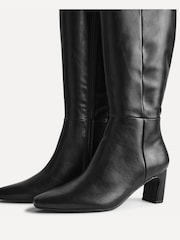 Linzi Black Signature Block Heeled High Leg Boots - Image 4 of 4
