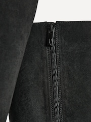 Linzi Black Suede Signature Block Heeled High Leg Boots - Image 5 of 5