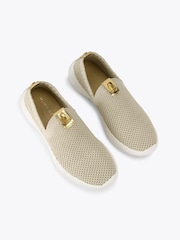 Kurt Geiger London Gold Lindie Trainers - Image 3 of 5