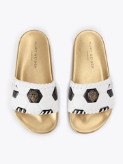 Kurt Geiger London Black Meena Eagle Footy Sandals - Image 3 of 5