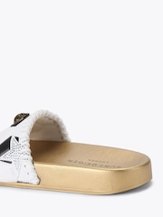 Kurt Geiger London Black Meena Eagle Footy Sandals - Image 4 of 5