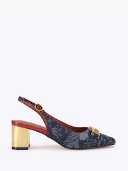 Kurt Geiger London Blue Kingsley Block Sling Sandals - Image 1 of 5