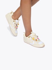 Kurt Geiger London Cream Kurt Bead Slim Runner Shoes - Image 2 of 5