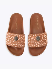 Kurt Geiger London Brown Meena Eagle Sandals - Image 2 of 4