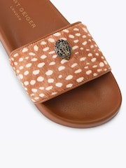 Kurt Geiger London Brown Meena Eagle Sandals - Image 3 of 4