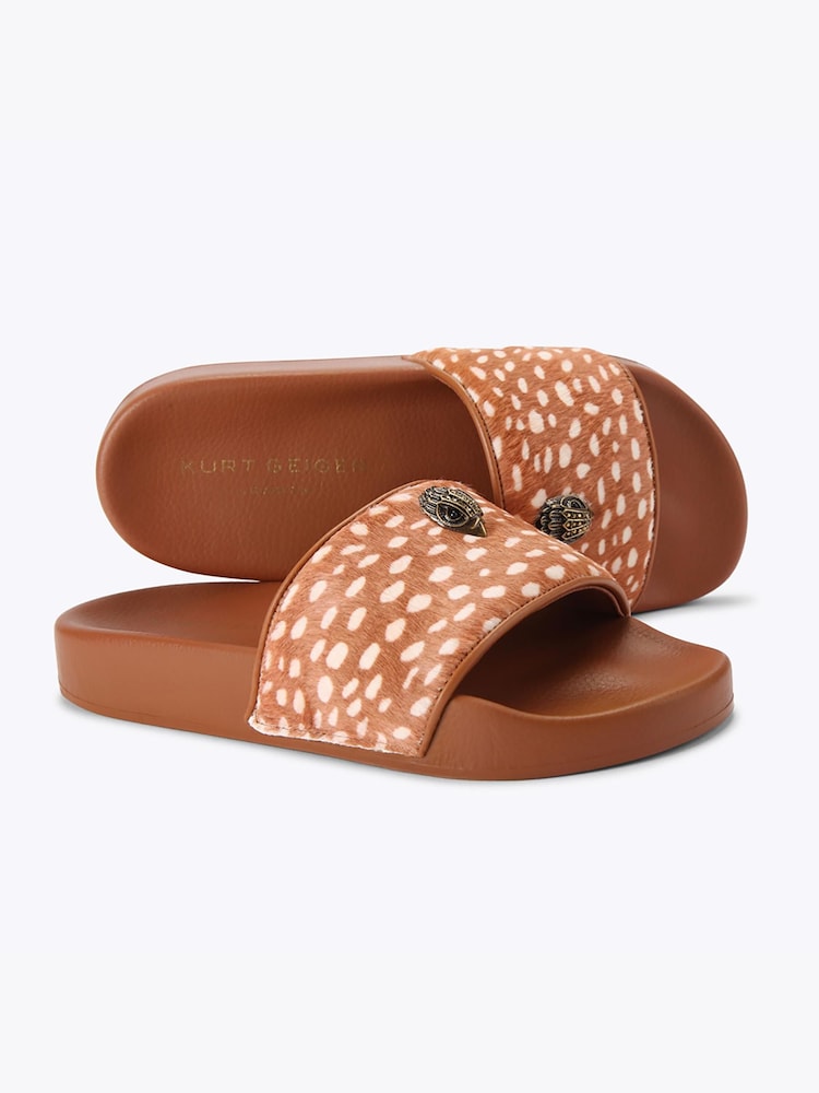Kurt Geiger London Brown Meena Eagle Sandals - Image 4 of 4